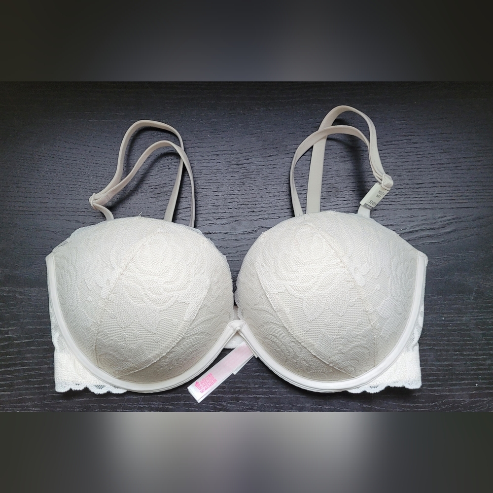 FINAL PRICE NWT Victoria Secret PINK Date Plung Lace PushUp Multi Way 32DD (32E)